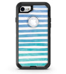 Ocean WaterColor Ombre Stripes - iPhone 7 or 8 OtterBox Case & Skin Kits