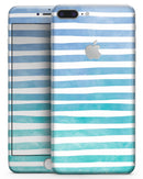 Ocean WaterColor Ombre Stripes - Skin-kit for the iPhone 8 or 8 Plus