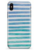 Ocean WaterColor Ombre Stripes - iPhone X Clipit Case