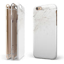 Off-White Grunge Marble Surface iPhone 6/6s or 6/6s Plus 2-Piece Hybrid INK-Fuzed Case
