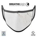 Off-White Grunge Marble Surface - Made in USA Mouth Cover Unisex Anti-Dust Cotton Blend Reusable & Washable Face Mask with Adjustable Sizing for Adult or Child