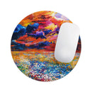 Oil Painted Meadow// WaterProof Rubber Foam Backed Anti-Slip Mouse Pad for Home Work Office or Gaming Computer Desk