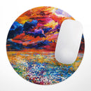Oil Painted Meadow// WaterProof Rubber Foam Backed Anti-Slip Mouse Pad for Home Work Office or Gaming Computer Desk