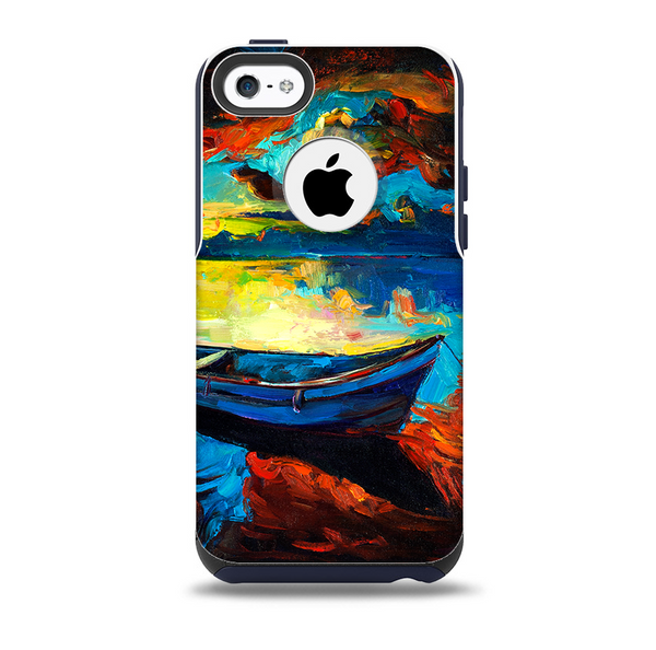 Oil Pastel of Boat on the Shore Skin for the iPhone 5c OtterBox Commuter Case
