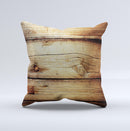 Old Bolted Wooden Planks ink-Fuzed Decorative Throw Pillow