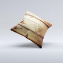 Old Bolted Wooden Planks ink-Fuzed Decorative Throw Pillow