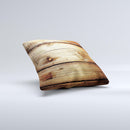 Old Bolted Wooden Planks ink-Fuzed Decorative Throw Pillow