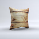 Old Bolted Wooden Planks ink-Fuzed Decorative Throw Pillow