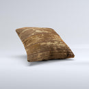 Old Worn Wooden Planks V2 ink-Fuzed Decorative Throw Pillow
