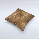 Old Worn Wooden Planks V2 ink-Fuzed Decorative Throw Pillow