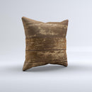 Old Worn Wooden Planks V2 ink-Fuzed Decorative Throw Pillow