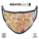 Orange Absorbed Watercolor Texture - Made in USA Mouth Cover Unisex Anti-Dust Cotton Blend Reusable & Washable Face Mask with Adjustable Sizing for Adult or Child