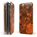 Orange Abstract Geometric Triangles iPhone 6/6s or 6/6s Plus 2-Piece Hybrid INK-Fuzed Case