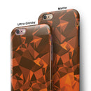 Orange Abstract Geometric Triangles iPhone 6/6s or 6/6s Plus 2-Piece Hybrid INK-Fuzed Case