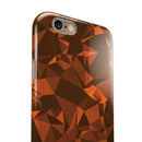 Orange Abstract Geometric Triangles iPhone 6/6s or 6/6s Plus 2-Piece Hybrid INK-Fuzed Case