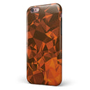 Orange Abstract Geometric Triangles iPhone 6/6s or 6/6s Plus 2-Piece Hybrid INK-Fuzed Case