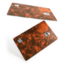 Orange Abstract Geometric Triangles - Premium Protective Decal Skin-Kit for the Apple Credit Card