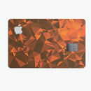 Orange Abstract Geometric Triangles - Premium Protective Decal Skin-Kit for the Apple Credit Card