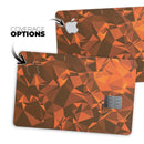 Orange Abstract Geometric Triangles - Premium Protective Decal Skin-Kit for the Apple Credit Card
