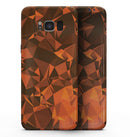 Orange Abstract Geometric Triangles - Samsung Galaxy S8 Full-Body Skin Kit