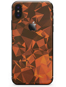 Orange Abstract Geometric Triangles - iPhone X Skin-Kit