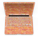 Orange Basic Watercolor Chevron Pattern - MacBook Pro with Retina Display Full-Coverage Skin Kit