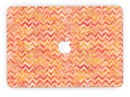 Orange Basic Watercolor Chevron Pattern - MacBook Pro with Retina Display Full-Coverage Skin Kit