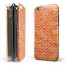 Orange Basic Watercolor Chevron Pattern iPhone 6/6s or 6/6s Plus 2-Piece Hybrid INK-Fuzed Case