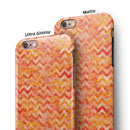 Orange Basic Watercolor Chevron Pattern iPhone 6/6s or 6/6s Plus 2-Piece Hybrid INK-Fuzed Case