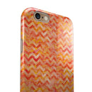Orange Basic Watercolor Chevron Pattern iPhone 6/6s or 6/6s Plus 2-Piece Hybrid INK-Fuzed Case