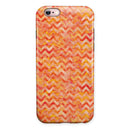 Orange Basic Watercolor Chevron Pattern iPhone 6/6s or 6/6s Plus 2-Piece Hybrid INK-Fuzed Case