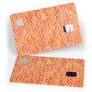Orange Basic Watercolor Chevron Pattern - Premium Protective Decal Skin-Kit for the Apple Credit Card