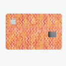 Orange Basic Watercolor Chevron Pattern - Premium Protective Decal Skin-Kit for the Apple Credit Card