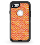 Orange Basic Watercolor Chevron Pattern - iPhone 7 or 8 OtterBox Case & Skin Kits