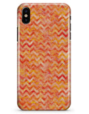Orange Basic Watercolor Chevron Pattern - iPhone X Clipit Case