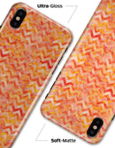 Orange Basic Watercolor Chevron Pattern - iPhone X Clipit Case