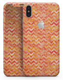 Orange Basic Watercolor Chevron Pattern - iPhone X Skin-Kit