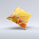 Orange Candy Slices ink-Fuzed Decorative Throw Pillow