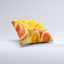 Orange Candy Slices ink-Fuzed Decorative Throw Pillow