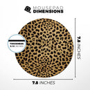 Orange Cheetah Fur Pattern// WaterProof Rubber Foam Backed Anti-Slip Mouse Pad for Home Work Office or Gaming Computer Desk