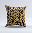 Orange Cheetah Fur Pattern ink-Fuzed Decorative Throw Pillow