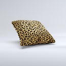 Orange Cheetah Fur Pattern ink-Fuzed Decorative Throw Pillow