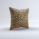 Orange Cheetah Fur Pattern ink-Fuzed Decorative Throw Pillow
