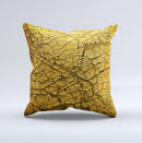 Orange Cracked Surface Ink-Fuzed Decorative Throw Pillow