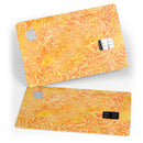 Orange Damask v2 Watercolor Pattern - Premium Protective Decal Skin-Kit for the Apple Credit Card