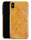 Orange Damask v2 Watercolor Pattern - iPhone X Clipit Case