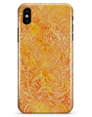Orange Damask v2 Watercolor Pattern - iPhone X Clipit Case