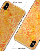Orange Damask v2 Watercolor Pattern - iPhone X Clipit Case