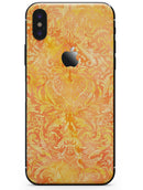 Orange Damask v2 Watercolor Pattern - iPhone X Skin-Kit
