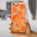 Orange Floral Succulents iPhone 6/6s or 6/6s Plus 2-Piece Hybrid INK-Fuzed Case